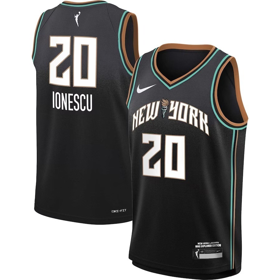 Youth New York Liberty Sabrina Ionescu Nike Black 2021 Explorer Edition Victory Player Jersey - Ujersey