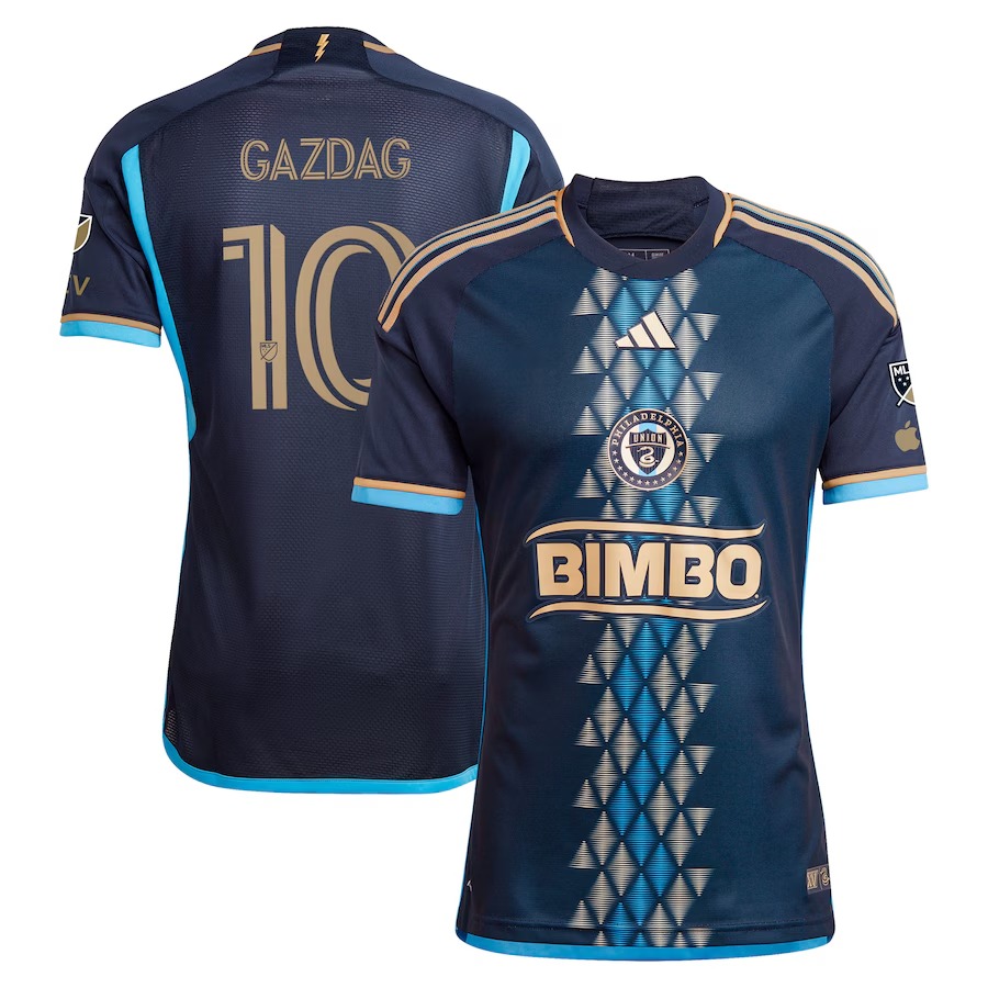 Men's Philadelphia Union Daniel Gazdag adidas Navy 2024 The XV Kit Authentic Player Jersey - Ujersey
