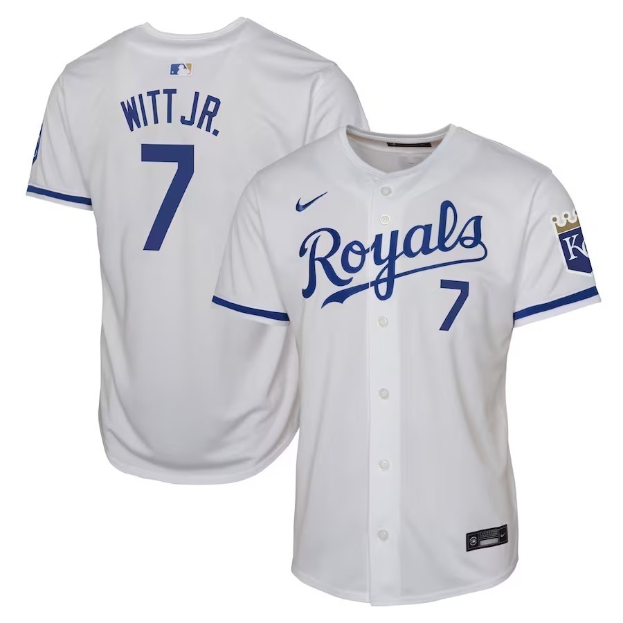 Youth Kansas City Royals Bobby Witt Jr. Nike White Home Limited Player Jersey - Ujersey