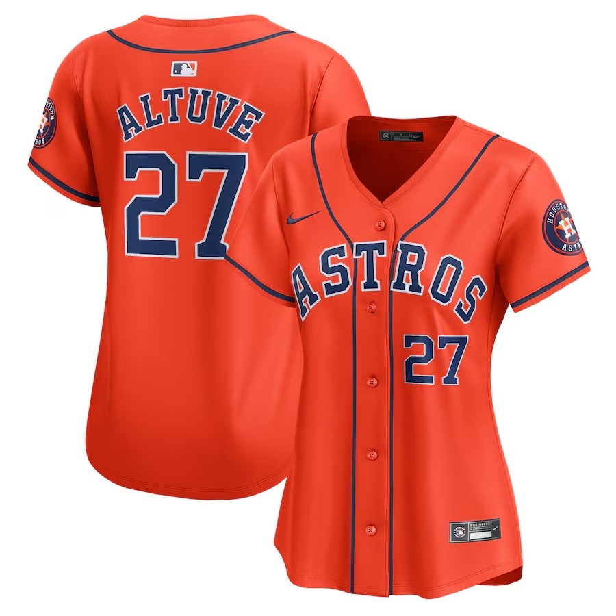 Women's Houston Astros Jose Altuve Nike Orange Alternate Limited Player Jersey - Ujersey