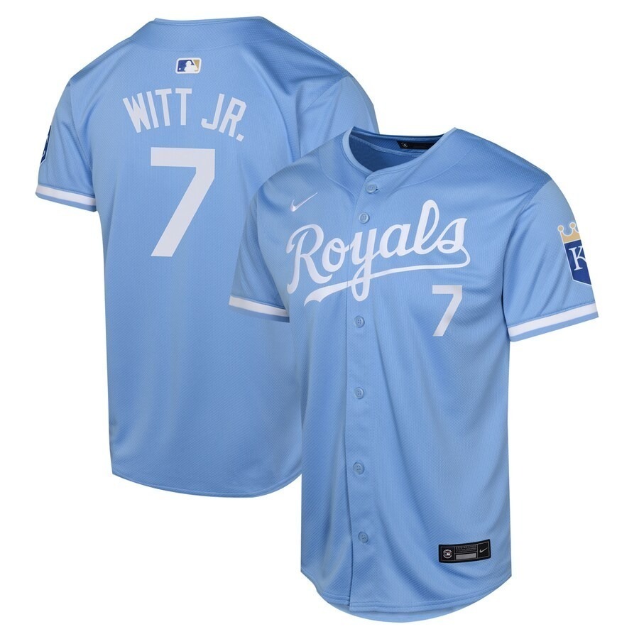 Youth Kansas City Royals Bobby Witt Nike Light Blue Alternate Limited Player Jersey - Ujersey