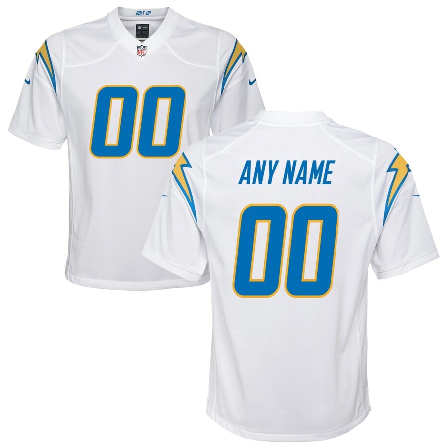 Youth Los Angeles Chargers Nike White Custom Game Jersey - Ujersey