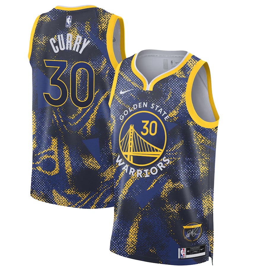 Unisex Golden State Warriors Stephen Curry Nike Royal 2025 Select Series Swingman Player Jersey - Ujersey