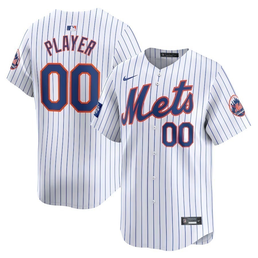 Men's New York Mets  Nike White 2024 MLB World Tour London Series Home Pick-A-Player Limited Jersey - Ujersey