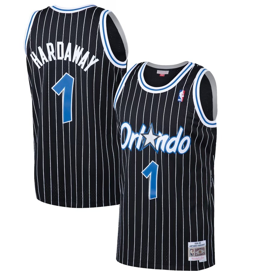 Men's Orlando Magic Penny Hardaway Mitchell & Ness Black Hardwood Classics Swingman Jersey - Ujersey