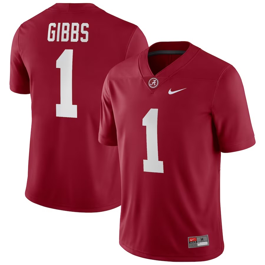 Jahmyr Gibbs Alabama Crimson Tide Nike Player Game Jersey - Crimson - Ujersey
