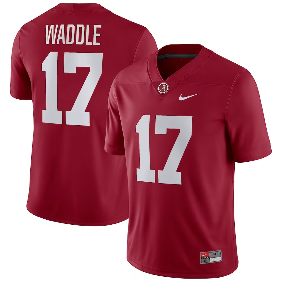 Jaylen Waddle Alabama Crimson Tide Nike Player Game Jersey - Crimson - Ujersey