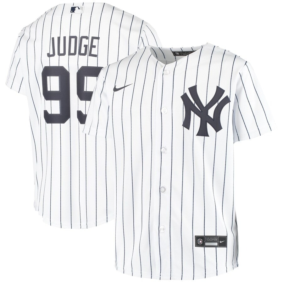 Youth New York Yankees Aaron Judge Nike White Alternate Replica Player Jersey - Ujersey