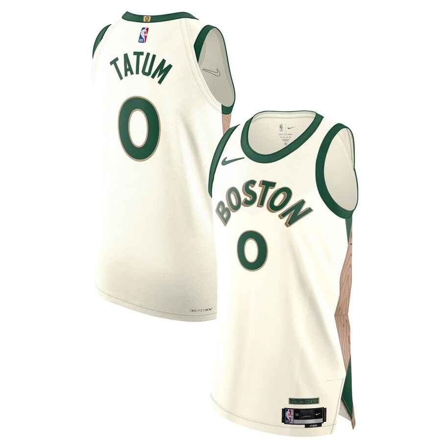 Men's Boston Celtics Jayson Tatum Nike White Authentic Jersey - City Edition - Ujersey