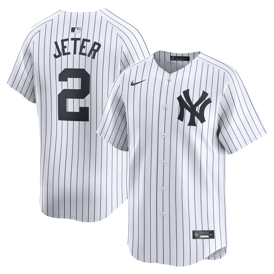 Youth New York Yankees Derek Jeter Nike White Home Limited Player Jersey - Ujersey