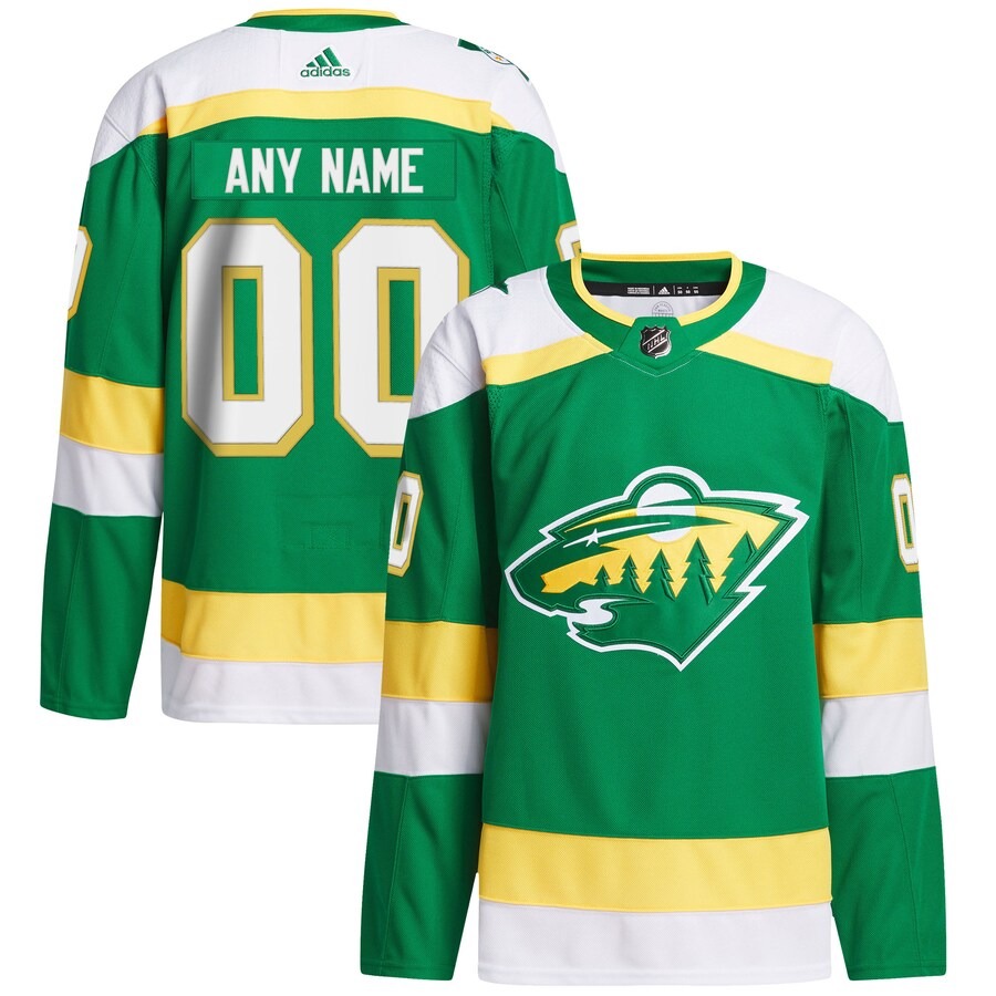 Men's Minnesota Wild  adidas Green 2023/24 Alternate Primegreen Authentic Custom Jersey - Ujersey