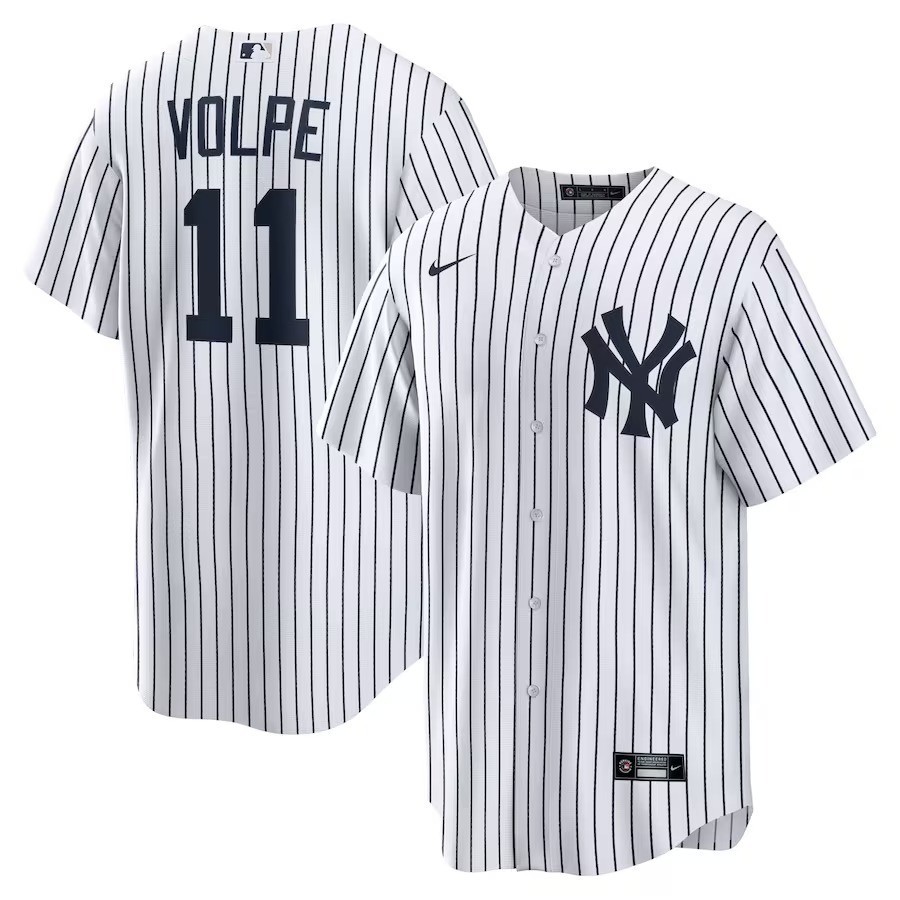 Youth New York Yankees Anthony Volpe Nike White Home Replica Player Jersey - Ujersey