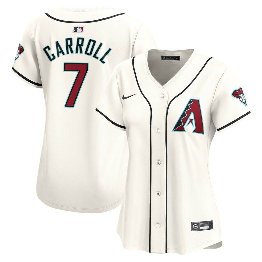 Women's Arizona Diamondbacks Corbin Carroll Nike White Home Limited Player Jersey - Ujersey
