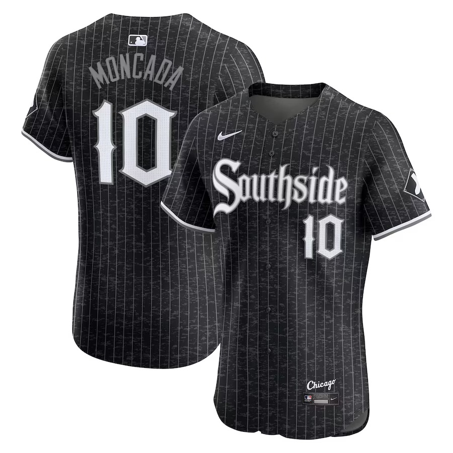 Men's Chicago White Sox Yoan Moncada Nike Black City Connect Elite Player Jersey - Ujersey
