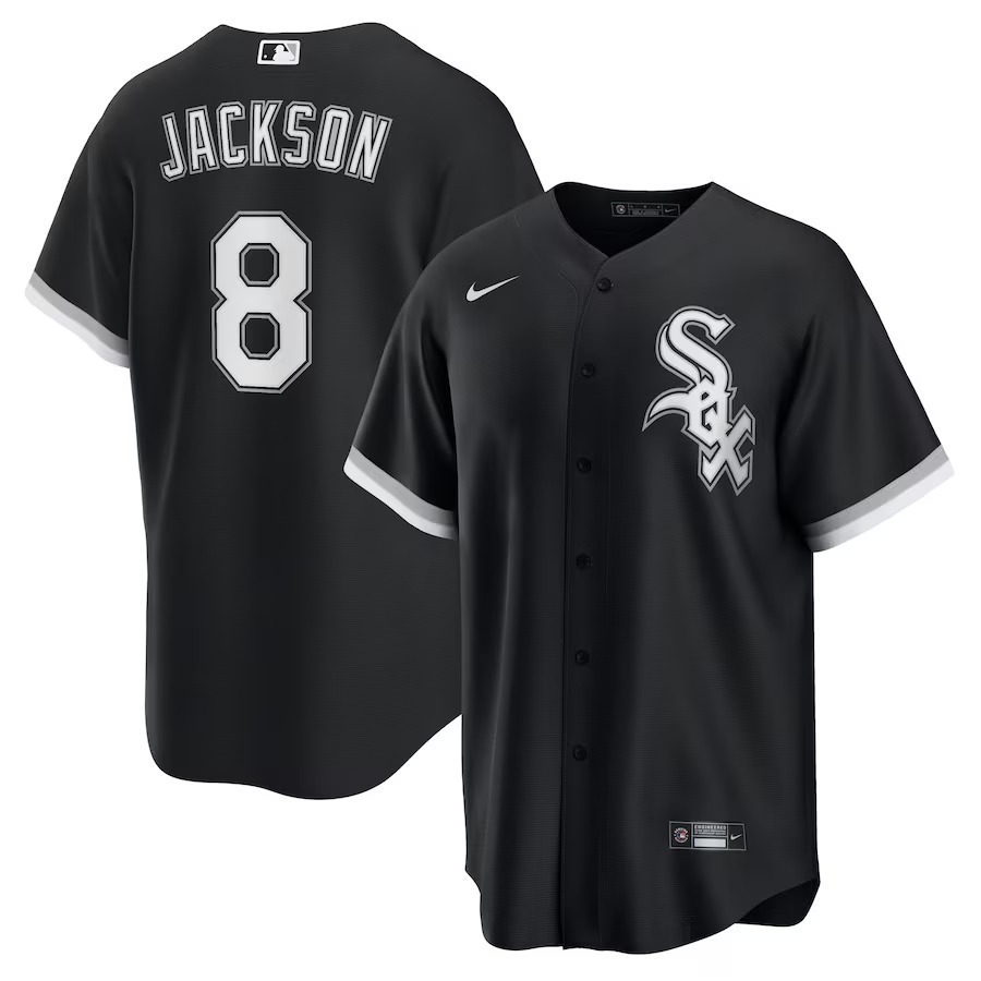 Men's Chicago White Sox Bo Jackson Nike Black Alternate Cooperstown Collection Replica Player Jersey - Ujersey