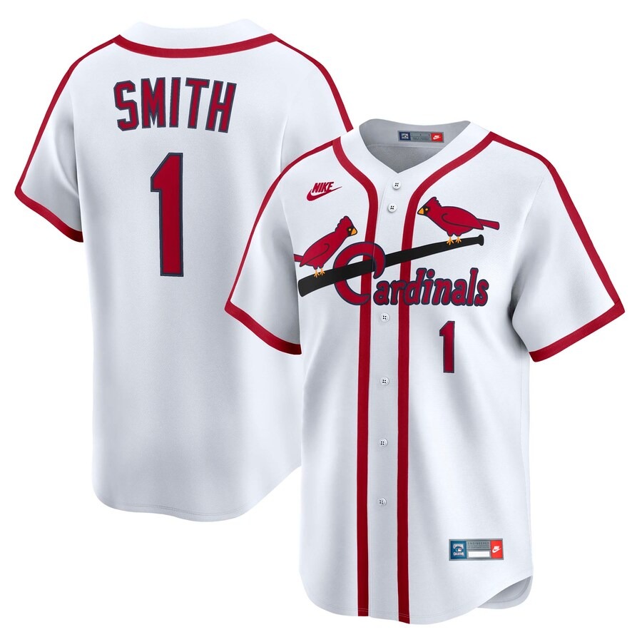 Men's St. Louis Cardinals Ozzie Smith Nike White Throwback Cooperstown Collection Limited Jersey - Ujersey