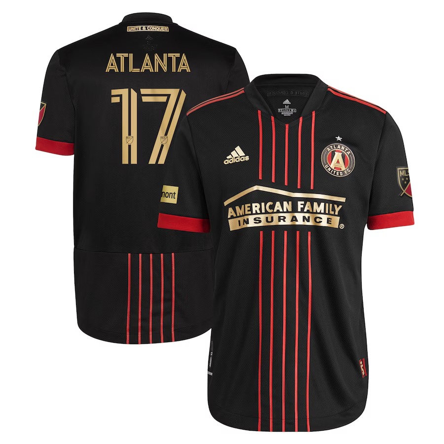 Men's Atlanta United FC Atlanta Supporters adidas Black 2021 The BLVCK Kit Authentic Jersey - Ujersey