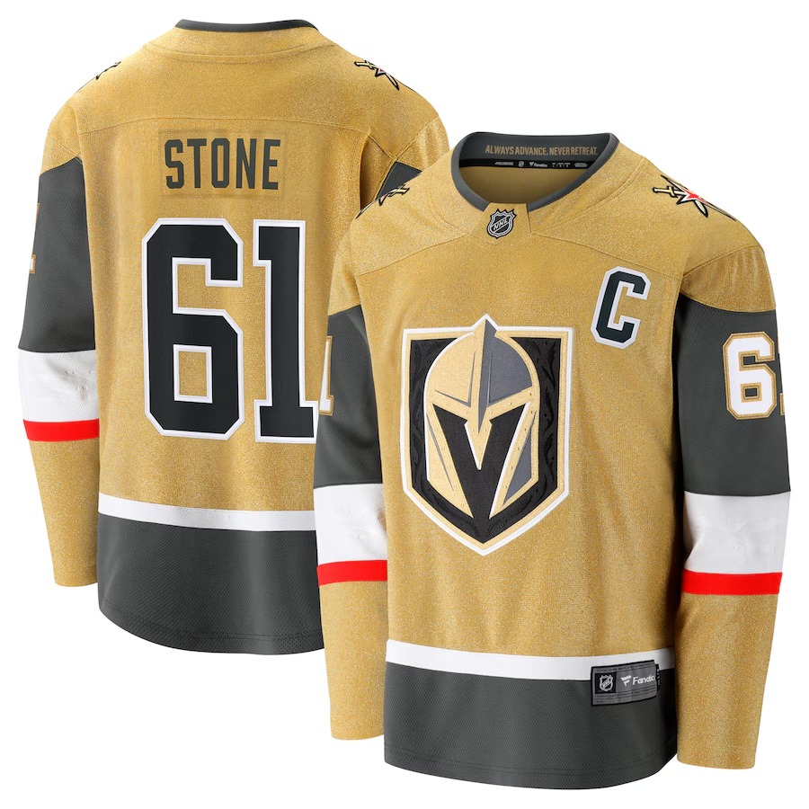 Men's Vegas Golden Knights Mark Stone Fanatics Gold Home Breakaway Jersey - Ujersey