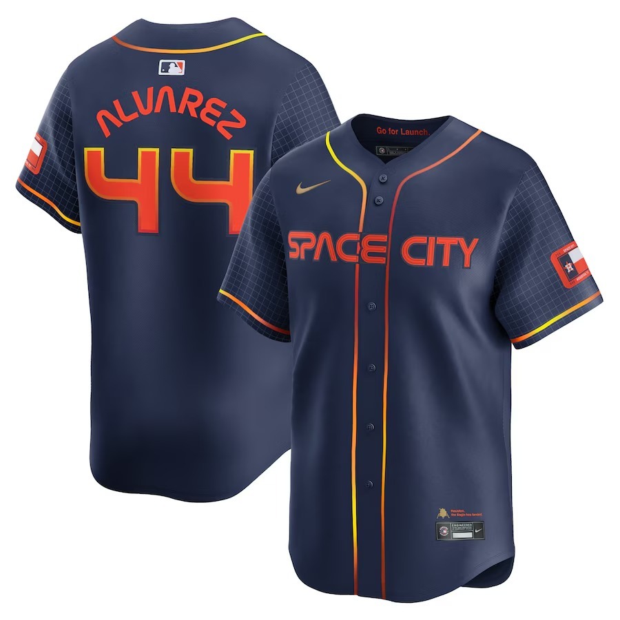 Men's Houston Astros Yordan Alvarez Nike Navy City Connect Limited Player Jersey - Ujersey