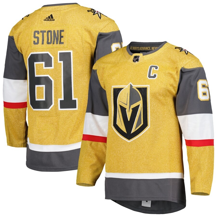 Men's Vegas Golden Knights Mark Stone adidas Gold Alternate Primegreen Authentic Pro Player Jersey - Ujersey