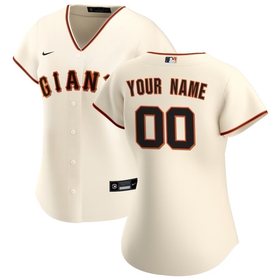 Women's San Francisco Giants Nike Cream Home Replica Custom Jersey - Ujersey