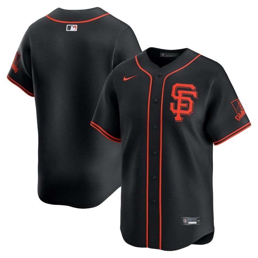 Men's San Francisco Giants  Nike Black  Alternate Limited Jersey - Ujersey