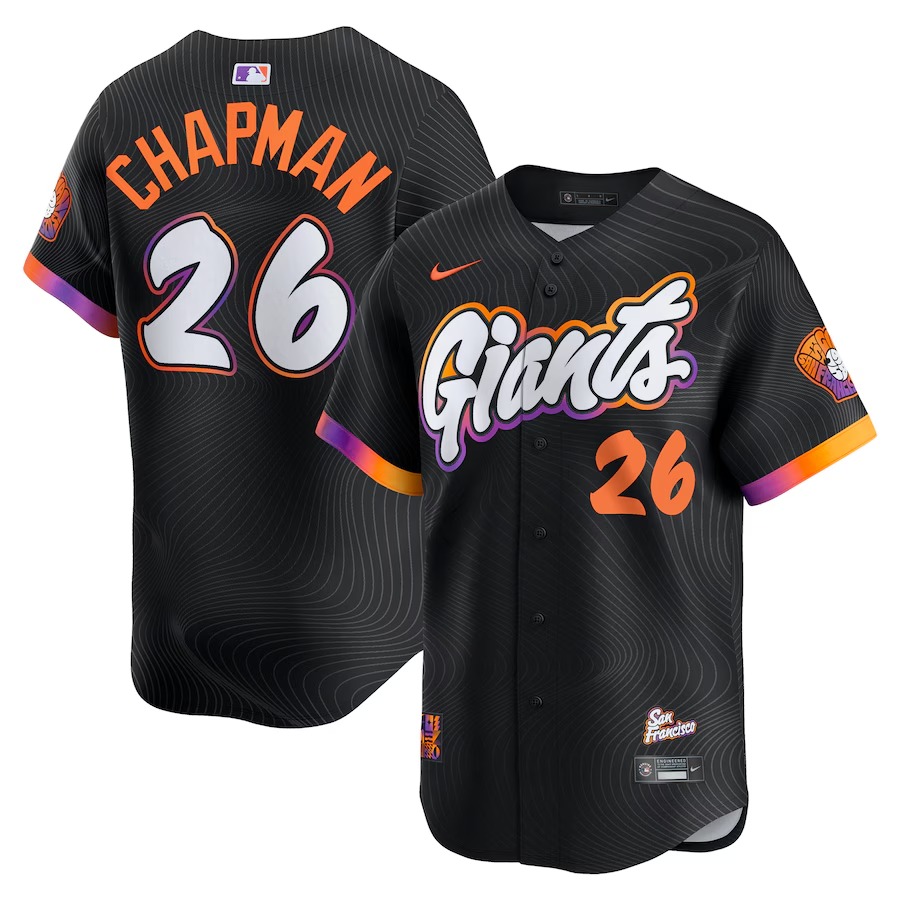 Men's San Francisco Giants Matt Chapman Nike Anthracite 2025 City Connect Limited Jersey - Ujersey