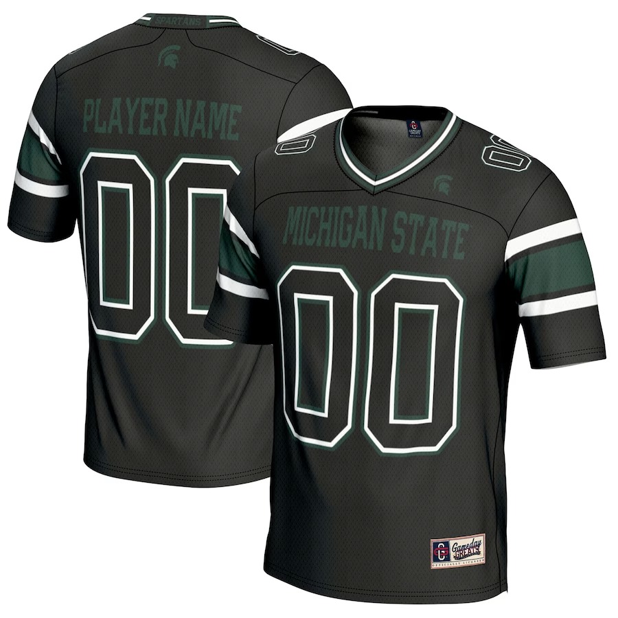 Michigan State Spartans GameDay Greats NIL Pick-A-Player Football Jersey - Black - Ujersey