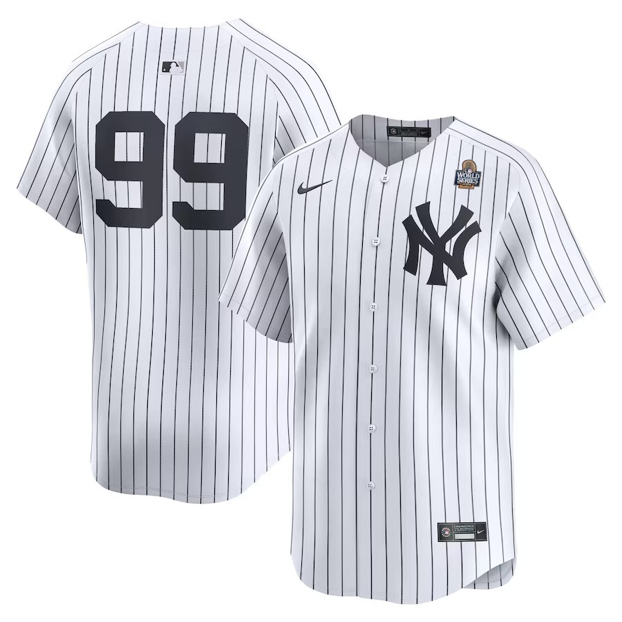 Men's New York Yankees Aaron Judge Nike White 2024 World Series Home Limited Player Jersey - Ujersey
