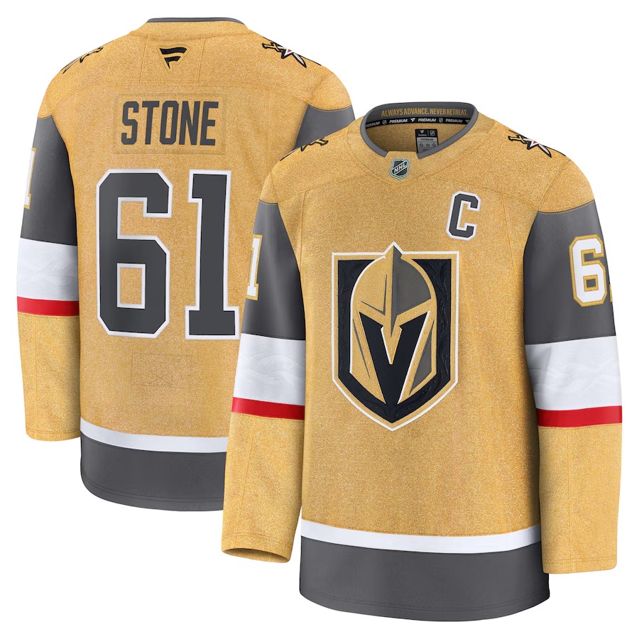 Men's Vegas Golden Knights Mark Stone Fanatics Gold Home Premium Jersey - Ujersey