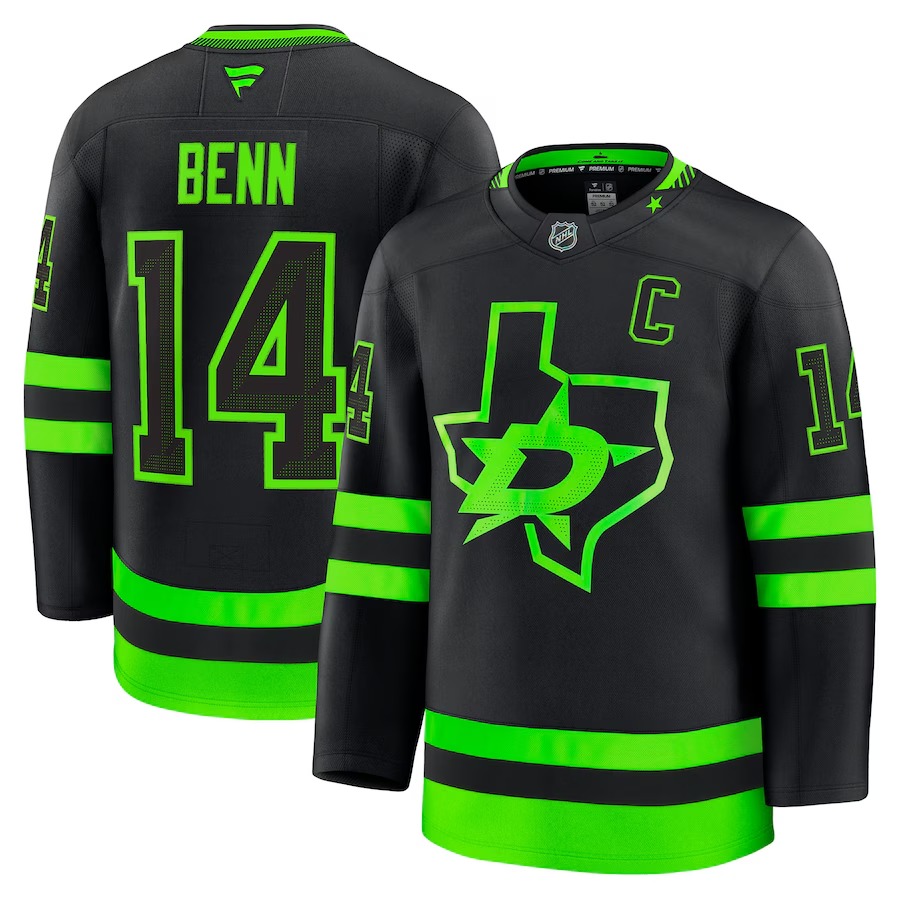 Men's Dallas Stars Jamie Benn Fanatics Black Alternate Premium Jersey - Ujersey