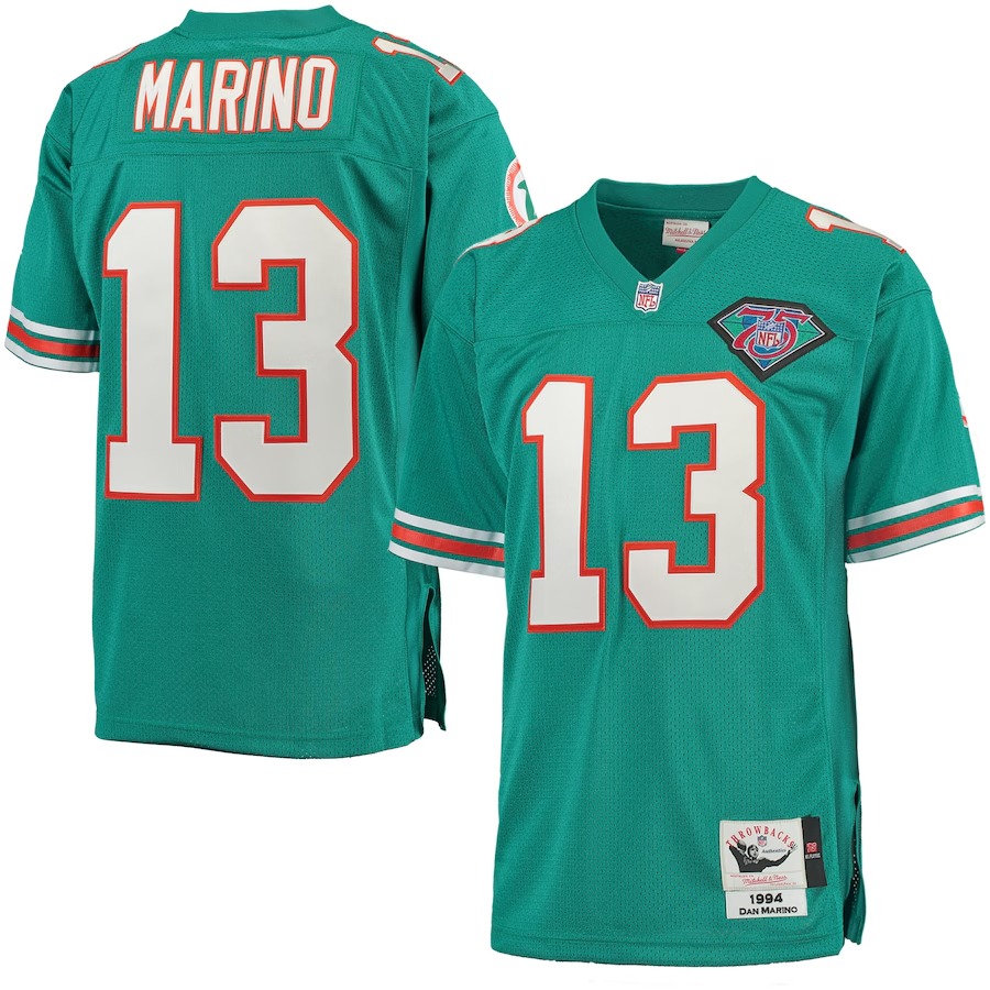 Mens Miami Dolphins Dan Marino Mitchell & Ness Aqua Authentic Throwback Jersey - Ujersey
