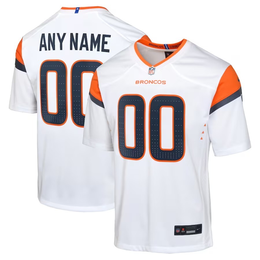 Youth Denver Broncos  Nike White Mile High Collection Custom Game Jersey - Ujersey