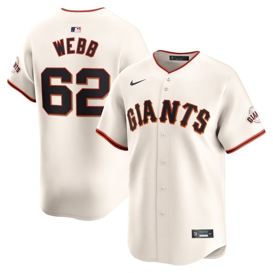 Men's San Francisco Giants Logan Webb Nike Cream Home Limited Player Jersey - Ujersey