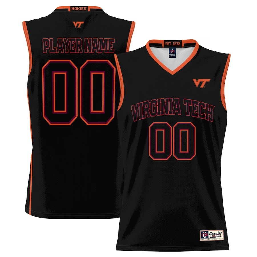 Virginia Tech Hokies GameDay Greats Men's NIL Pick-A-Player Lightweight Basketball Jersey - Black - Ujersey