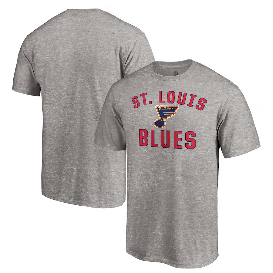 Men's St. Louis Blues Heather Gray Special Edition Victory Arch T-Shirt - Ujersey