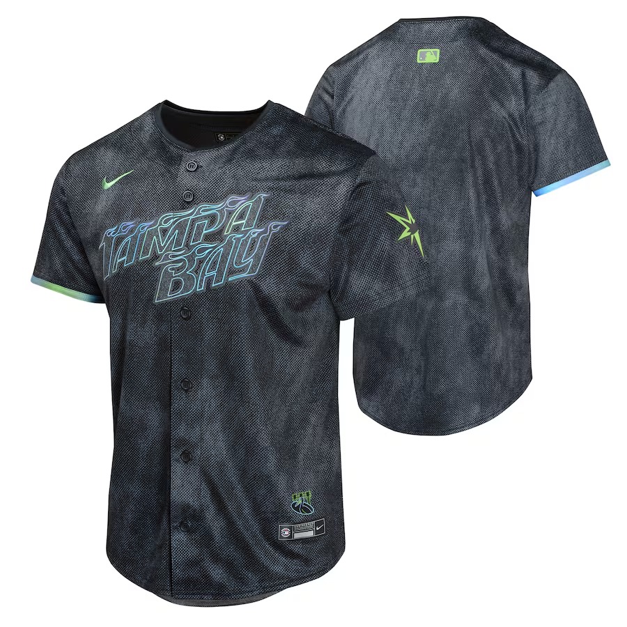 Youth Tampa Bay Rays Nike Black 2024 City Connect Limited Jersey - Ujersey