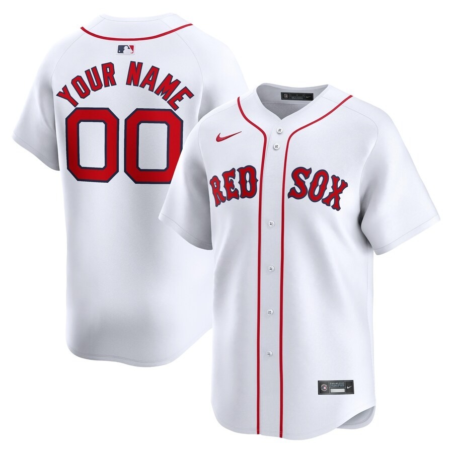Youth Boston Red Sox Nike White Home Limited Custom Jersey - Ujersey