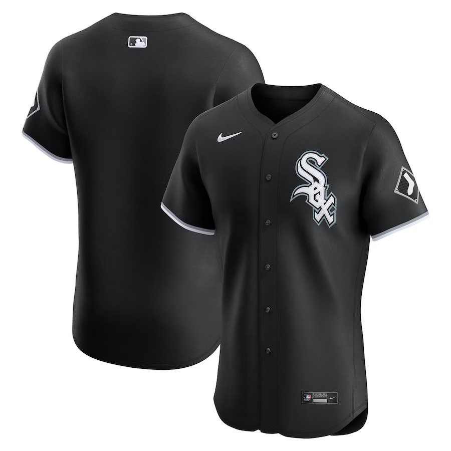 Men's Chicago White Sox Nike Black Alternate 2 Elite Jersey - Ujersey