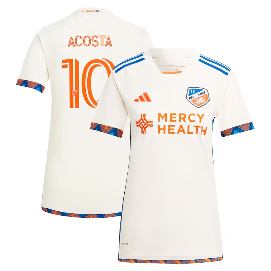 Women's FC Cincinnati Luciano Acosta adidas White 2024 The Canvas Kit Replica Player Jersey - Ujersey