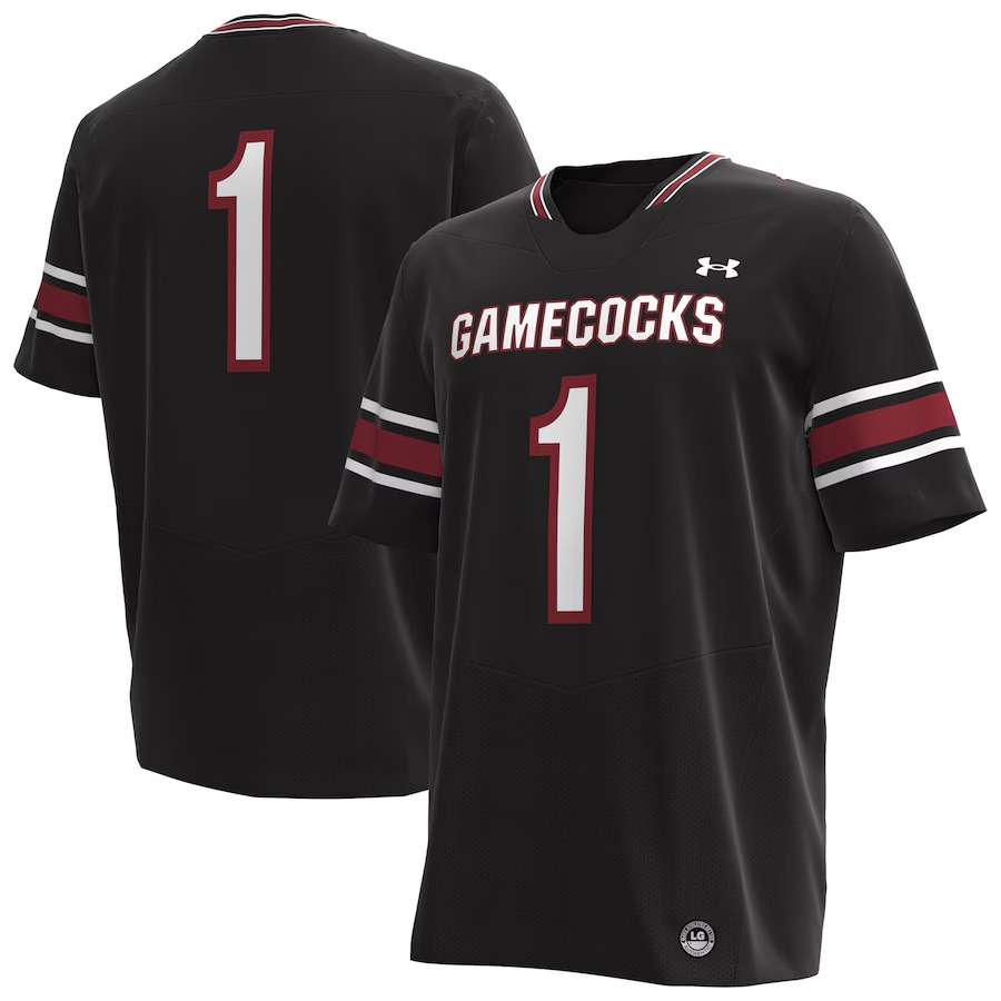 #1 South Carolina Gamecocks Under Armour Replica Football Jersey - Black - Ujersey