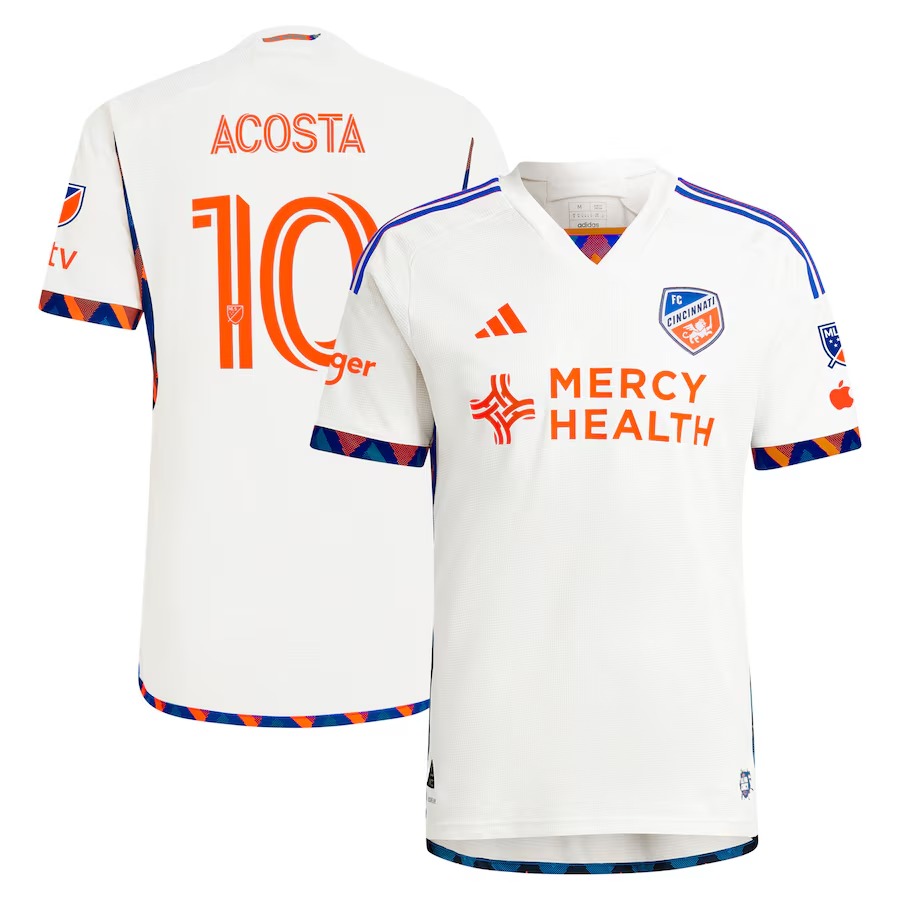 Men's FC Cincinnati Luciano Acosta adidas White 2024 The Canvas Kit Authentic Player Jersey - Ujersey