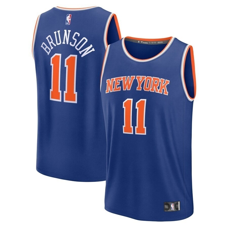 Men's New York Knicks Jalen Brunson Fanatics Blue Fast Break Replica Player Jersey - Icon Edition - Ujersey