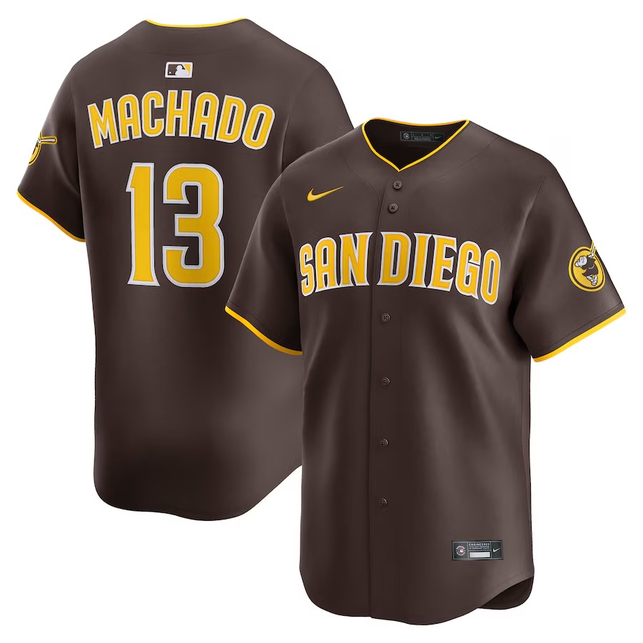 Men's San Diego Padres Manny Machado Nike Brown Alternate Limited Player Jersey - Ujersey