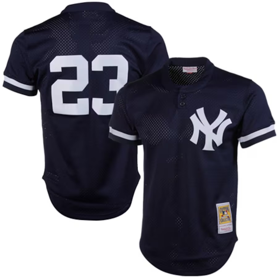 Men's New York Yankees Don Mattingly Mitchell & Ness Navy 1995 Authentic Cooperstown Collection Mesh Batting Practice Jersey - Ujersey