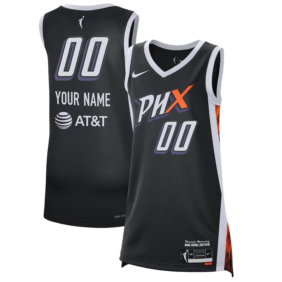 Unisex Phoenix Mercury Nike Black 2021 Rebel Edition Victory Custom Jersey - Ujersey