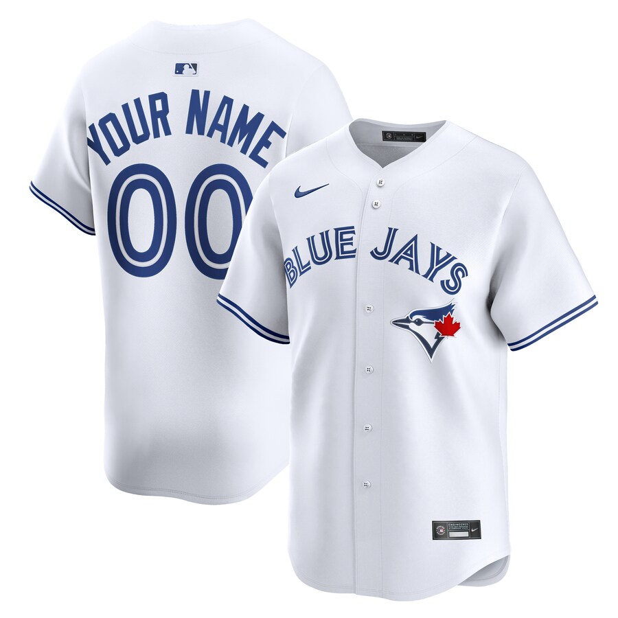 Youth Toronto Blue Jays Nike White Home Custom Limited Jersey - Ujersey