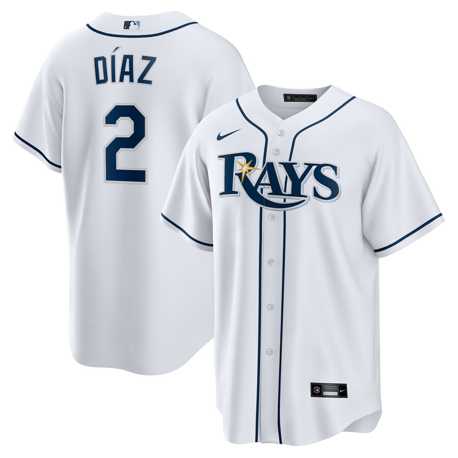 Men's Tampa Bay Rays Yandy Díaz Nike White Home Replica Player Jersey - Ujersey