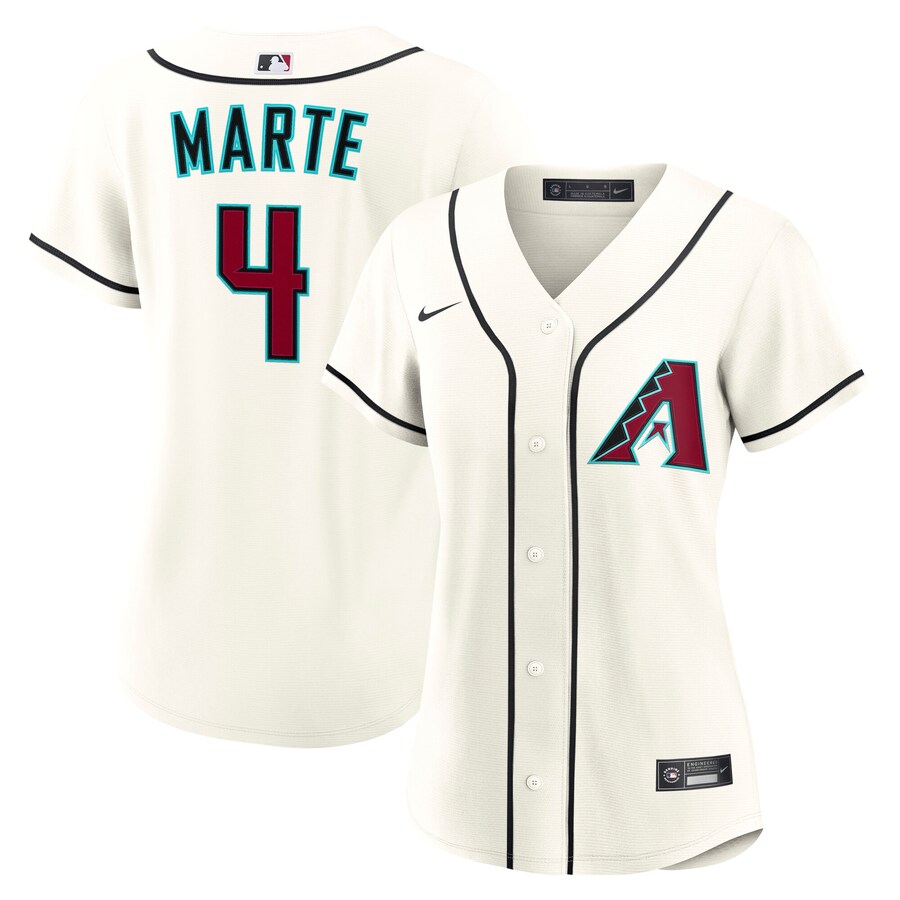 Women's Arizona Diamondbacks Ketel Marte Nike Cream Home Replica Jersey - Ujersey