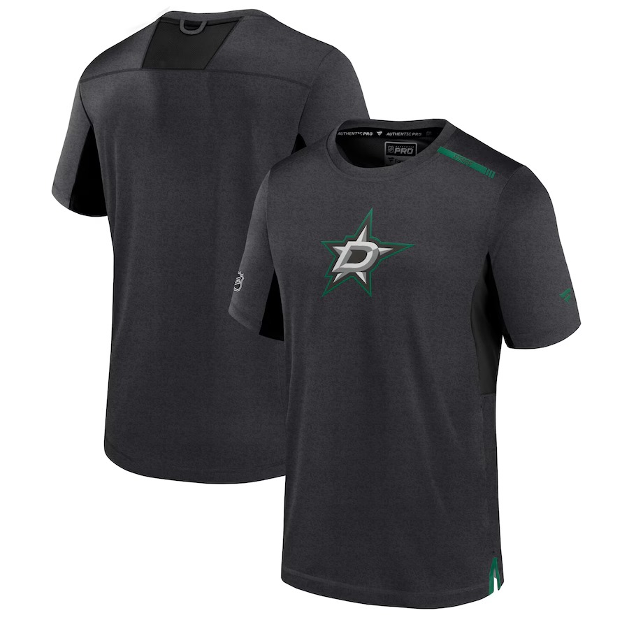 Men's Dallas Stars Fanatics Black Authentic Pro Performance T-Shirt - Ujersey